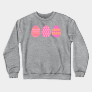 Eggspert Easter Eggs - Decorated Eggs in Pink and Orange Crewneck Sweatshirt